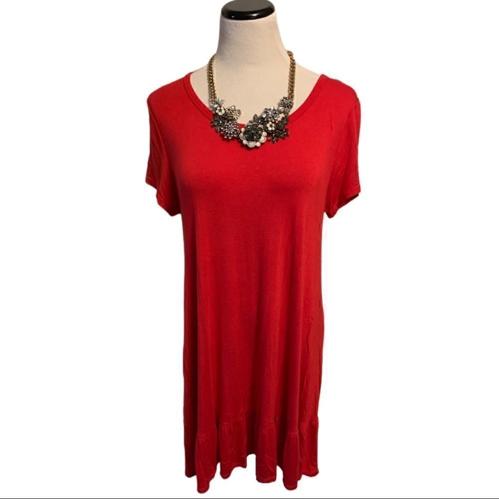 Twenty Second Ref Ruffle Hem Dress Sz L